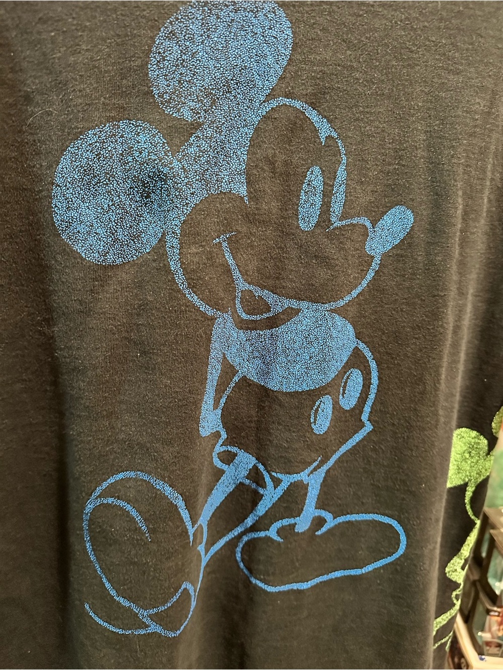 Vintage 90s Disney Character Fashions Mickey Mouse Neon Single Stitch T-Shirt - Picture 8 of 11